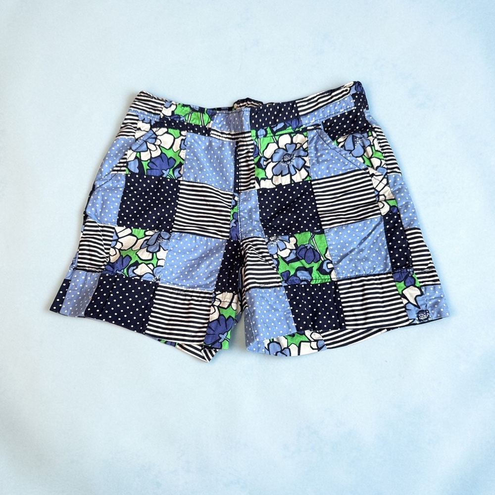Gymboree Blue Patchwork Shorts Girls (10)